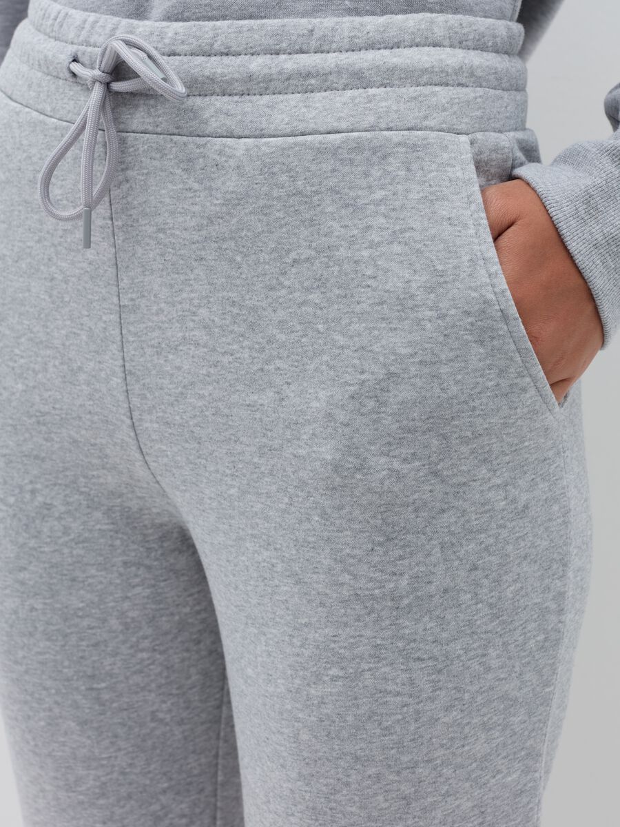 Fleece joggers with drawstring_2