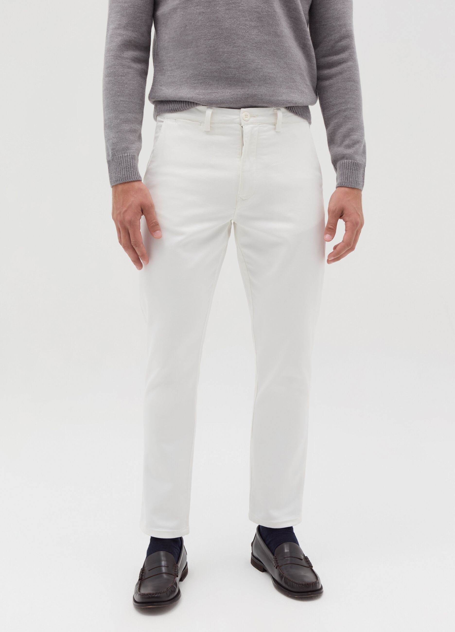 Stretch cotton chinos