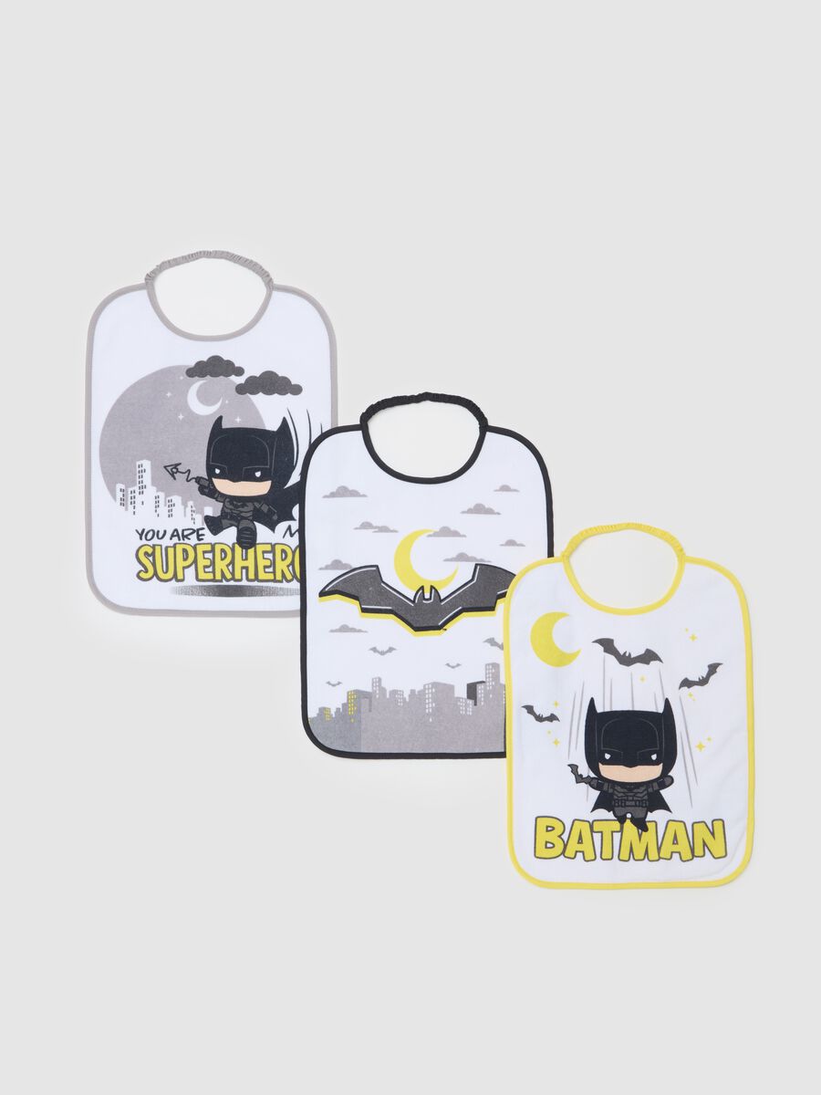 Three-pack bibs with PEVA backing and Batman print_0