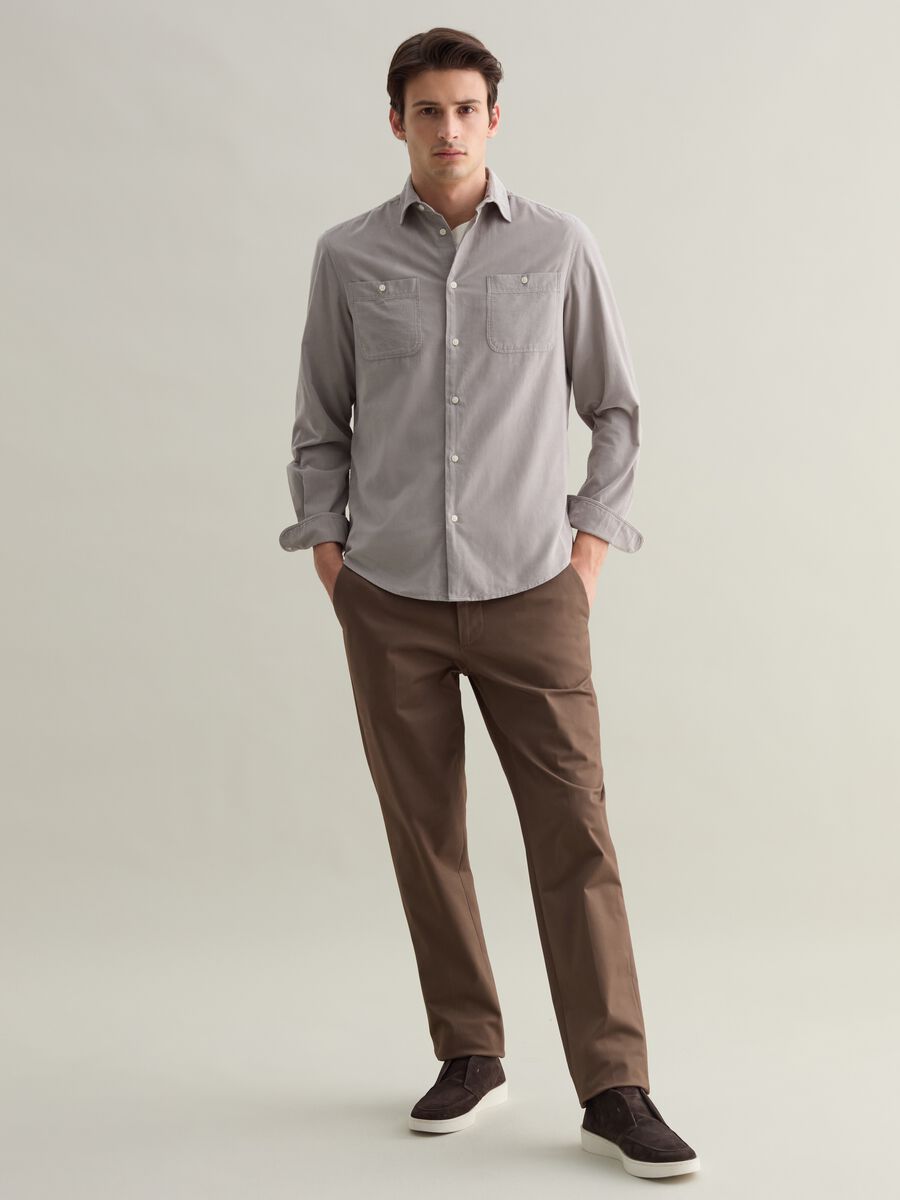 Contemporary cotton shirt with pockets_1