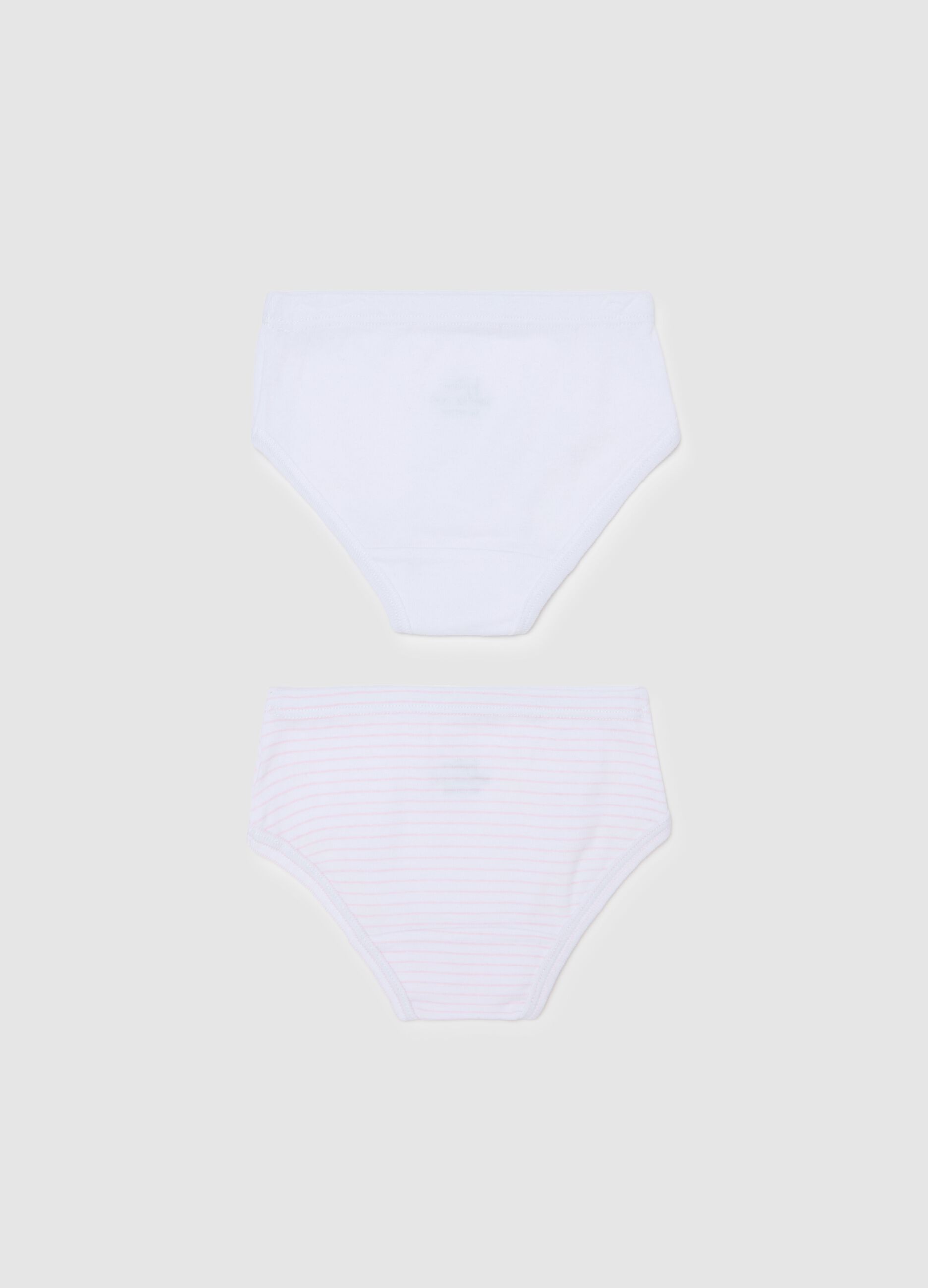 Two-pack briefs in organic cotton with bow