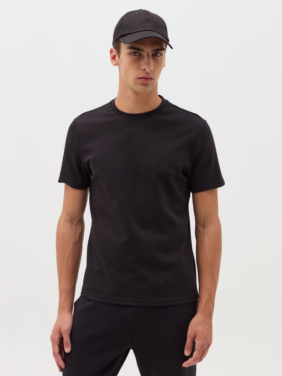 Stretch T-shirt with round neck_1