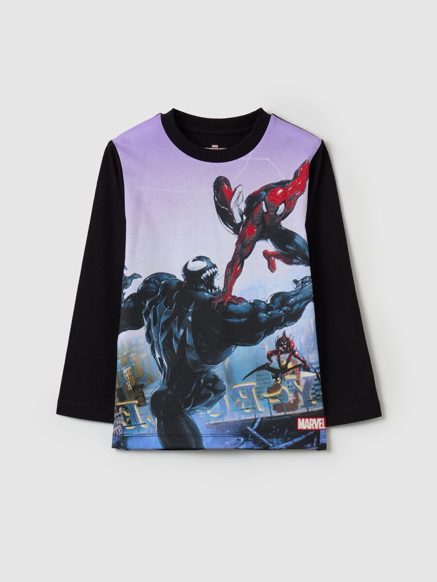 T-shirt with long sleeves and Spider-Man print_0