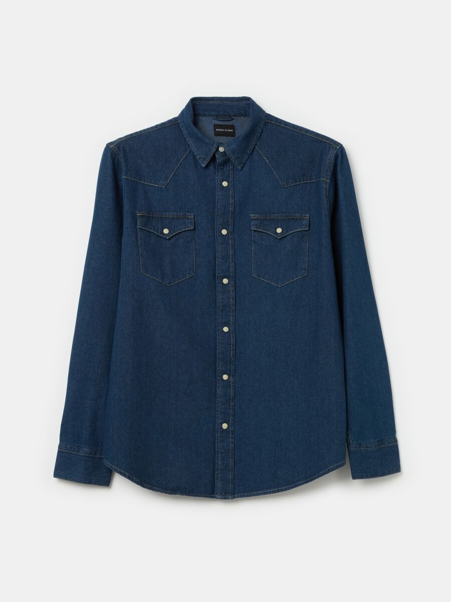 Cowboy shirt in denim_4