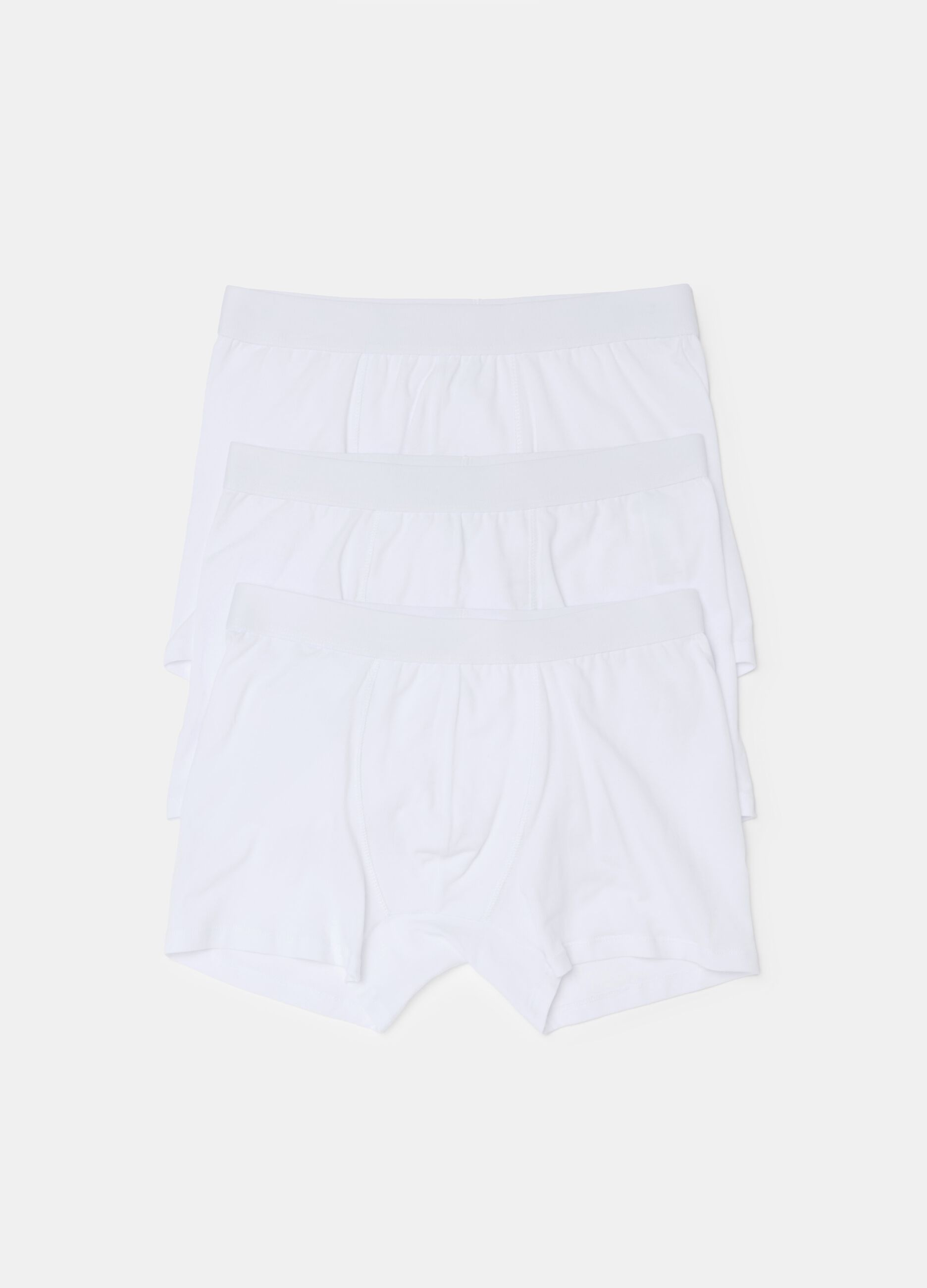 Three-pack midi boxer shorts with external elastic