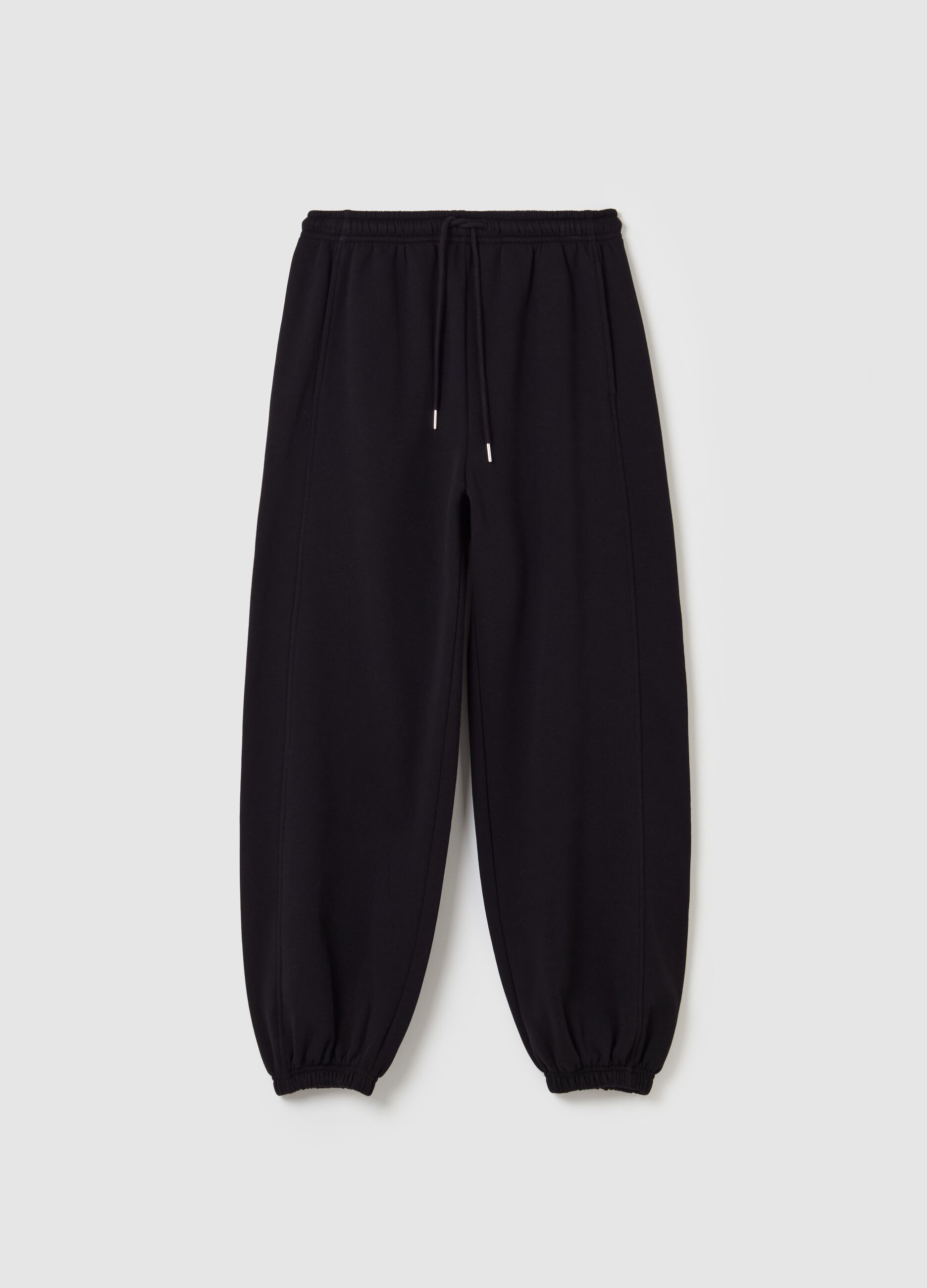 Fleece joggers with drawstring