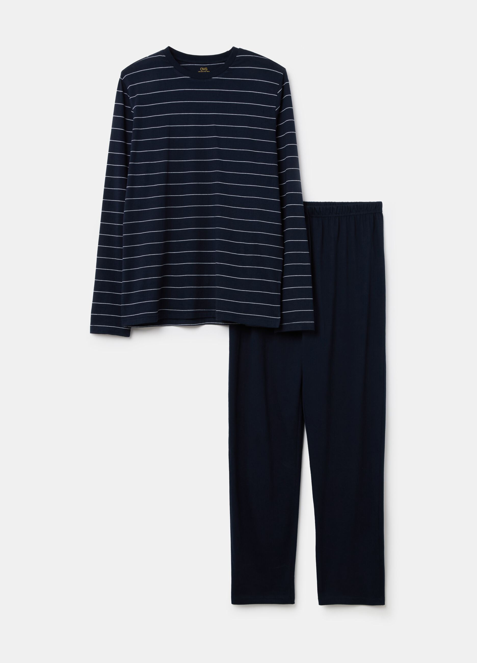 Long pyjamas with striped top