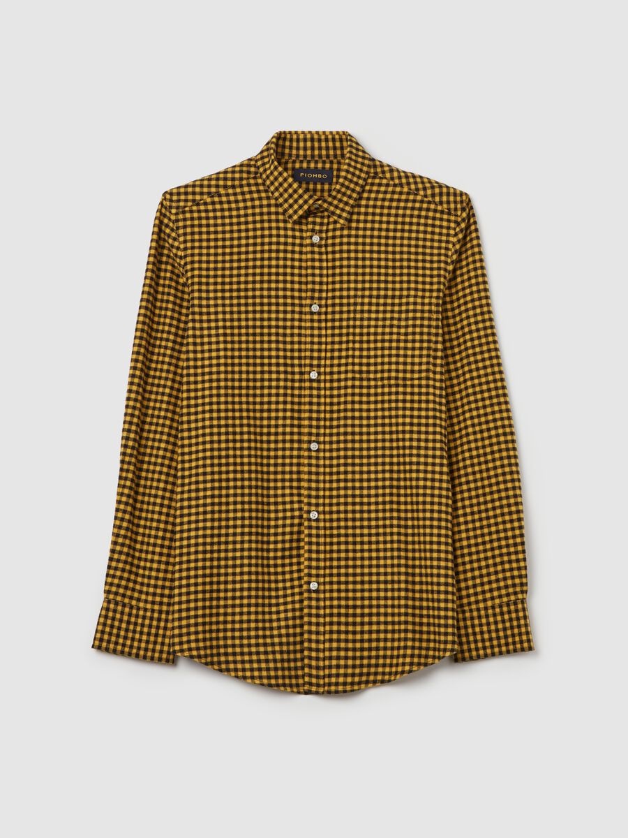 Flannel shirt with gingham pattern_4