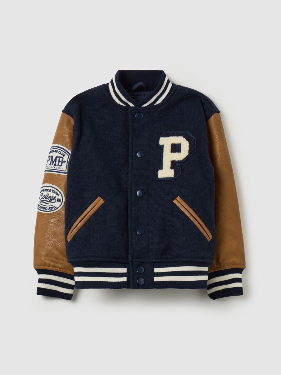 Bomber varsity con patch "TEAM"_0