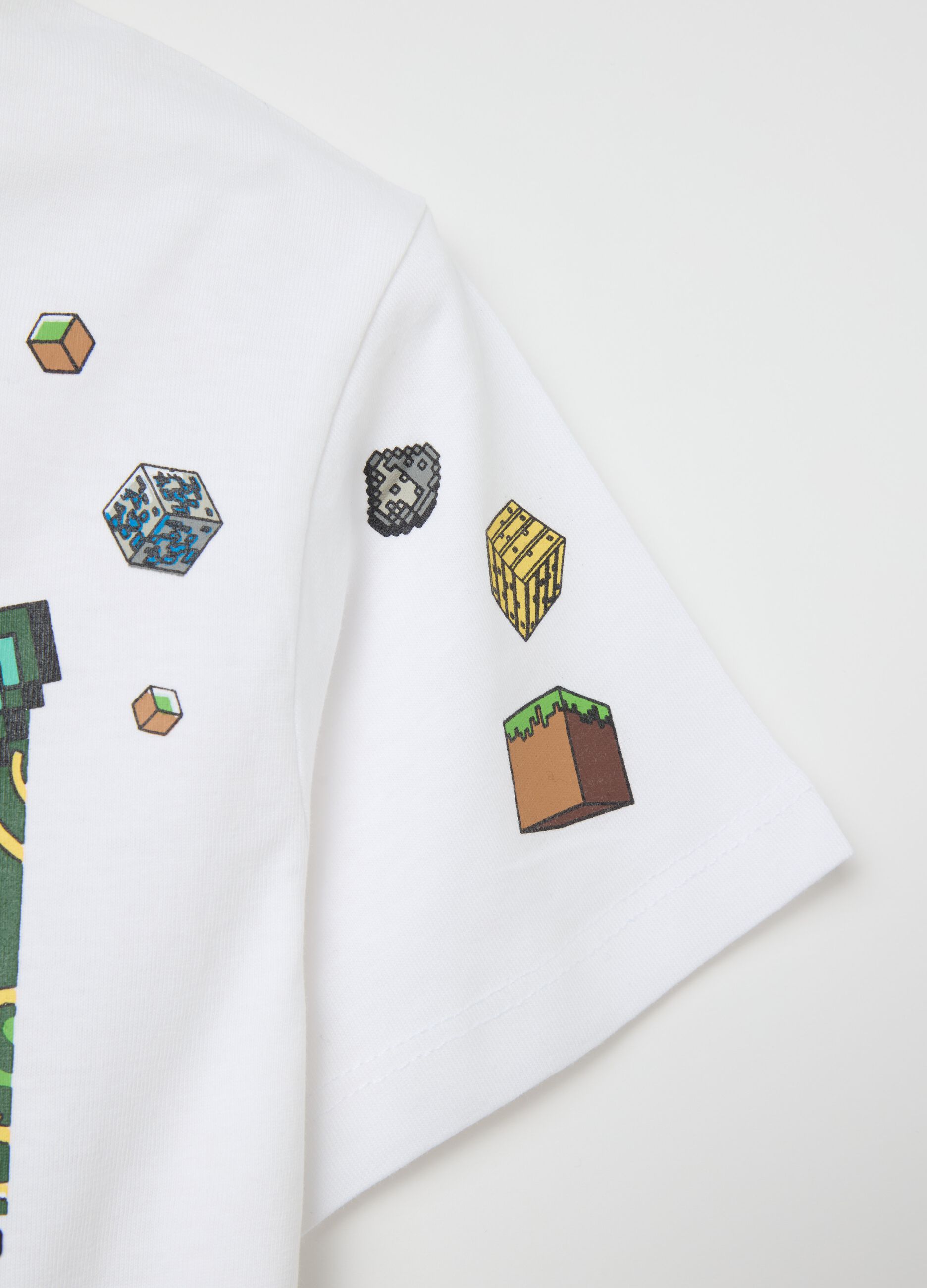 Cotton T-shirt with Minecraft print