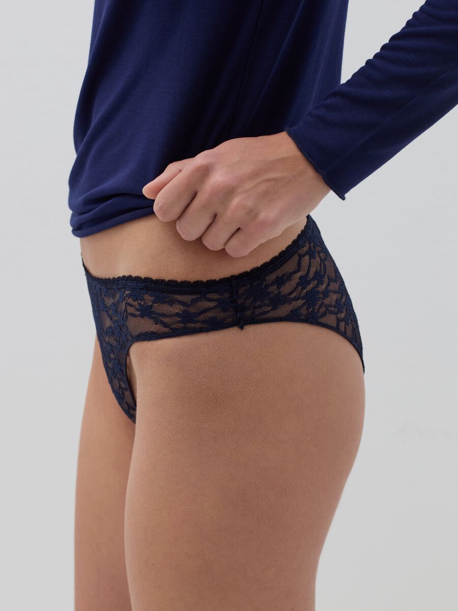 Lace briefs with trim_2