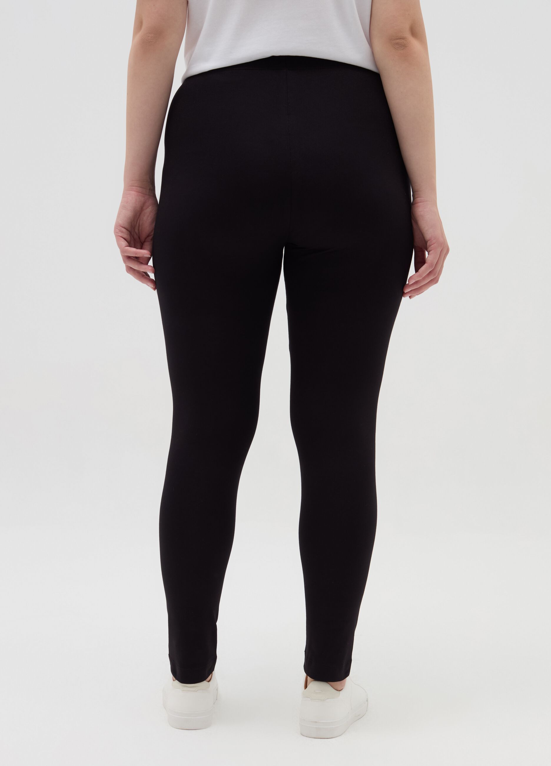 Curvy stretch cotton leggings