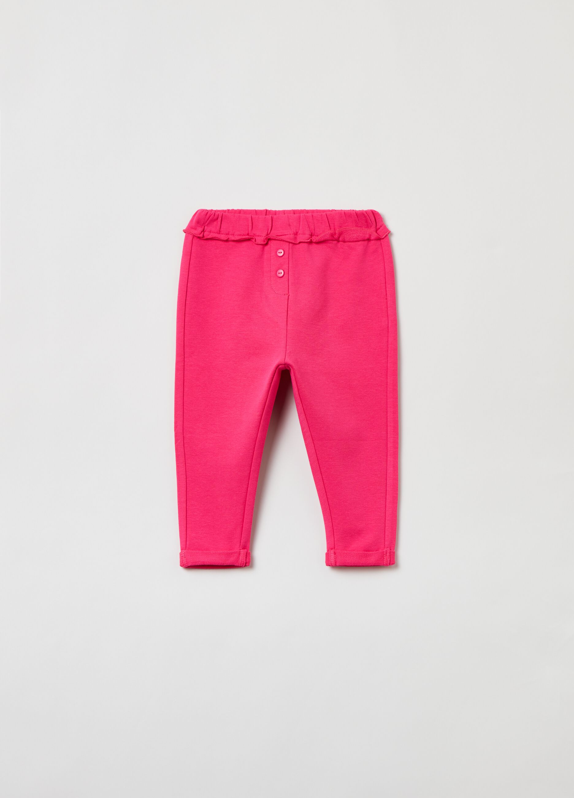 French terry joggers with ruffles