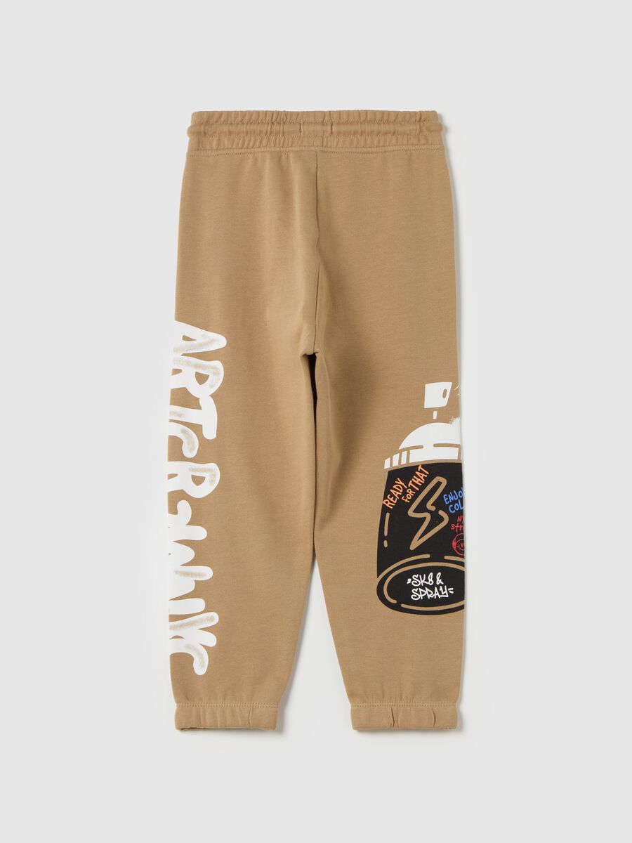 Joggers with graffiti print_1