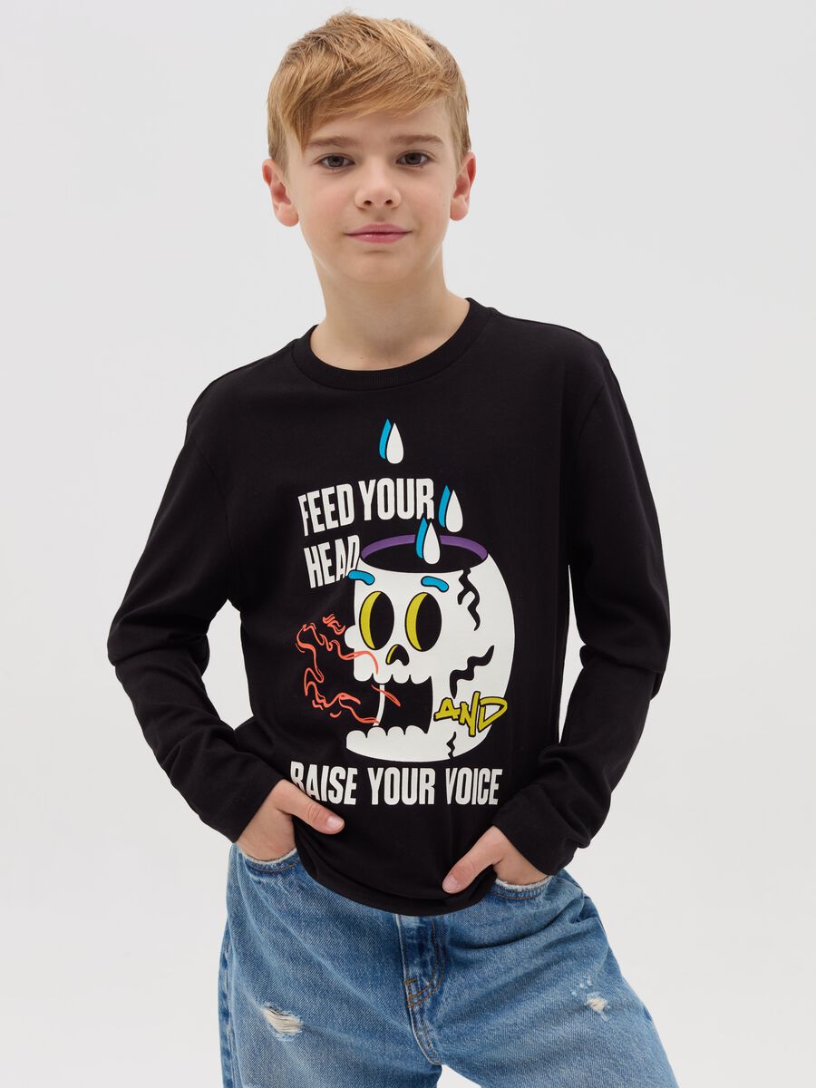 Long-sleeved T-shirt with print_0