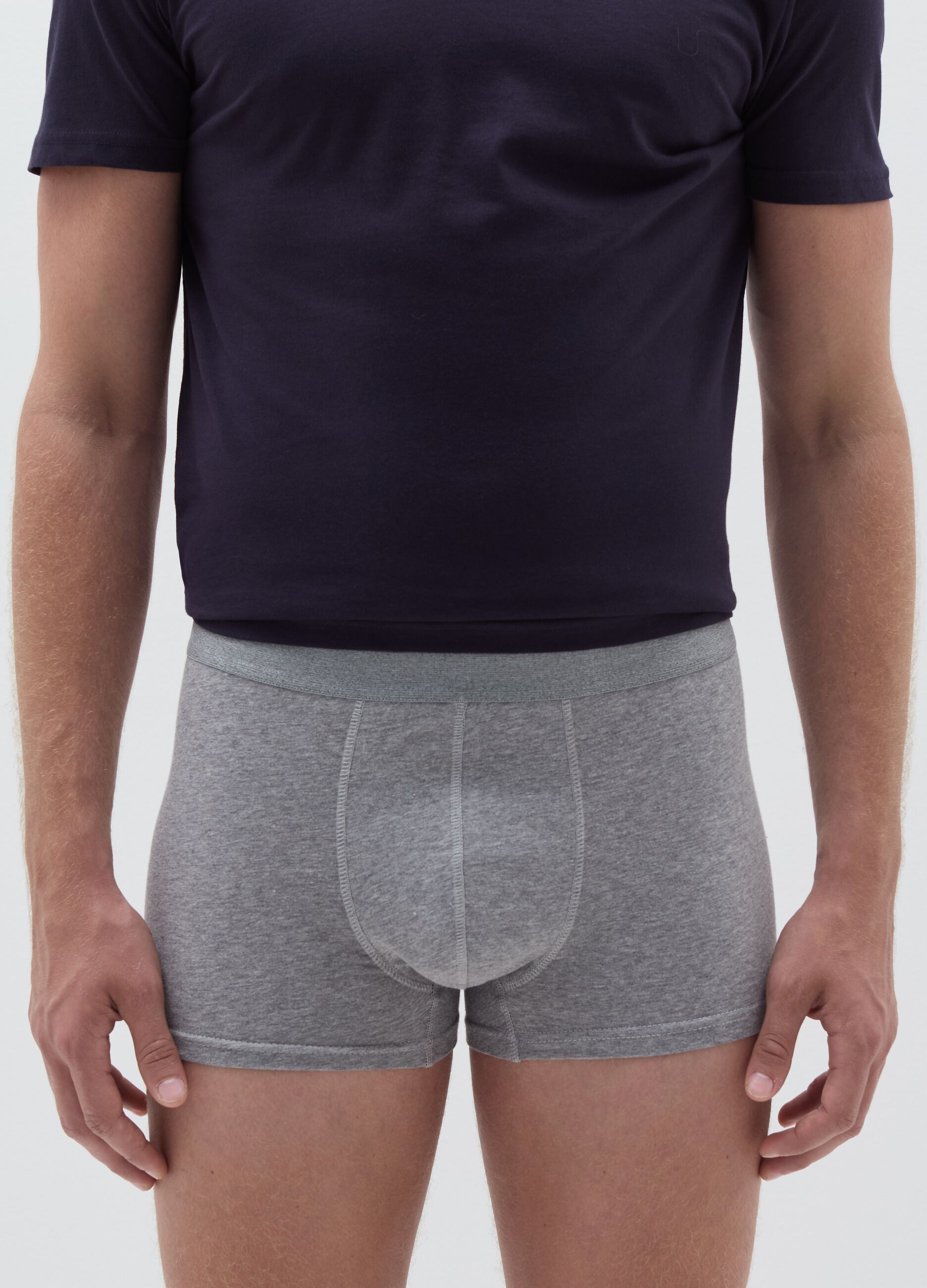 Three-pack boxer shorts with external elastic