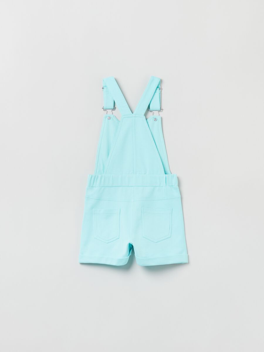 Short dungarees with Disney Stitch patch_1