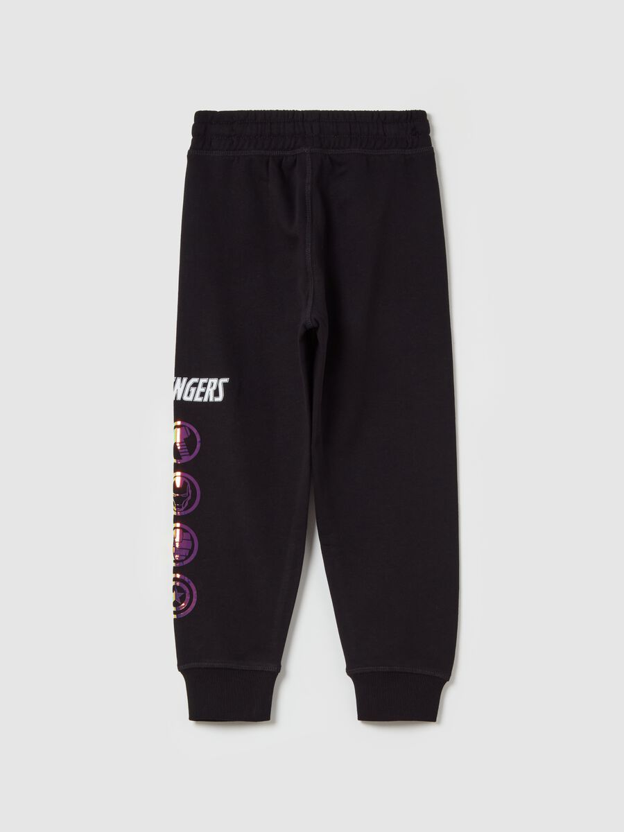 Fleece joggers with Avengers print_1