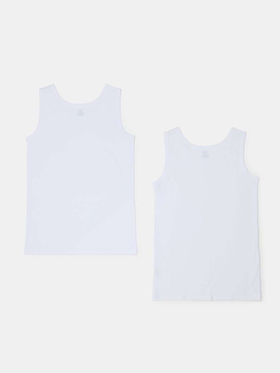 Two-pack jersey racerback vests with round neck_1