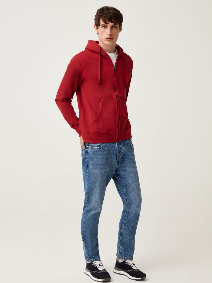 Full-zip plush hoodie with pockets_0