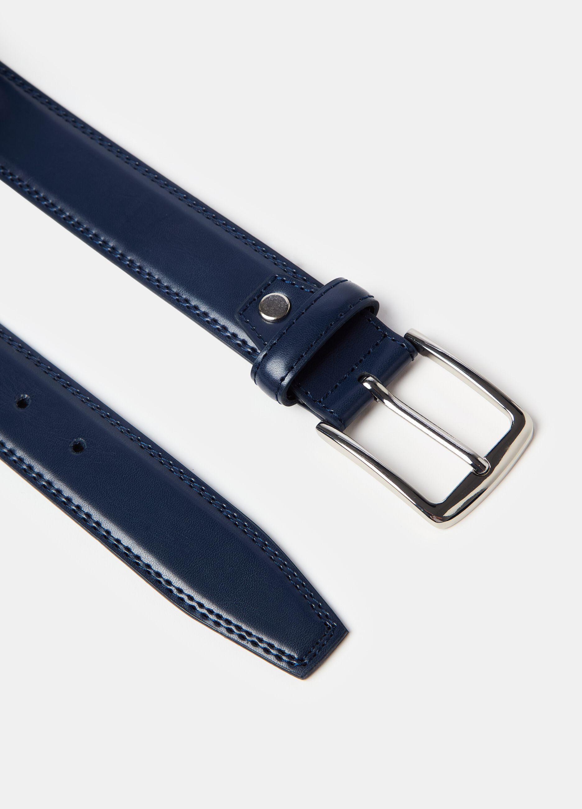 Belt with square buckle