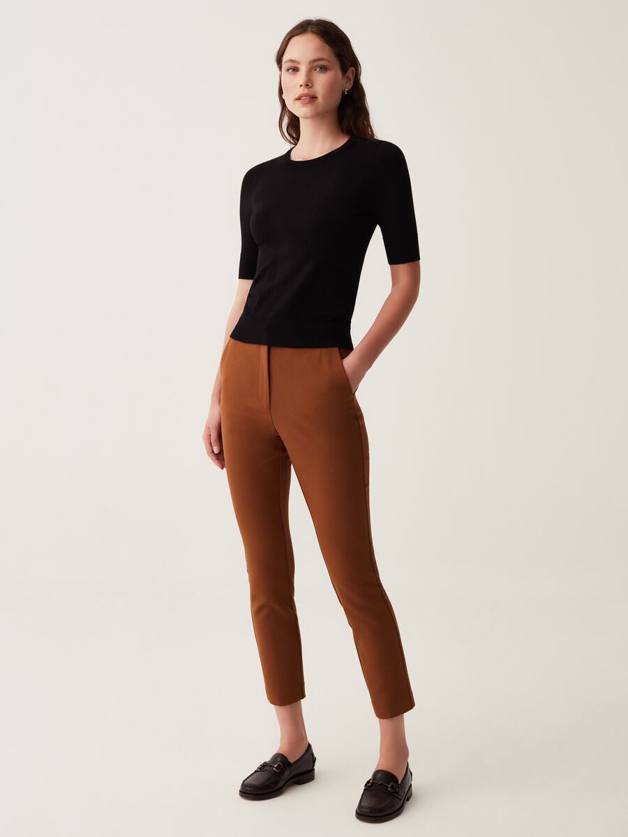 Stretch cigarette trousers_0