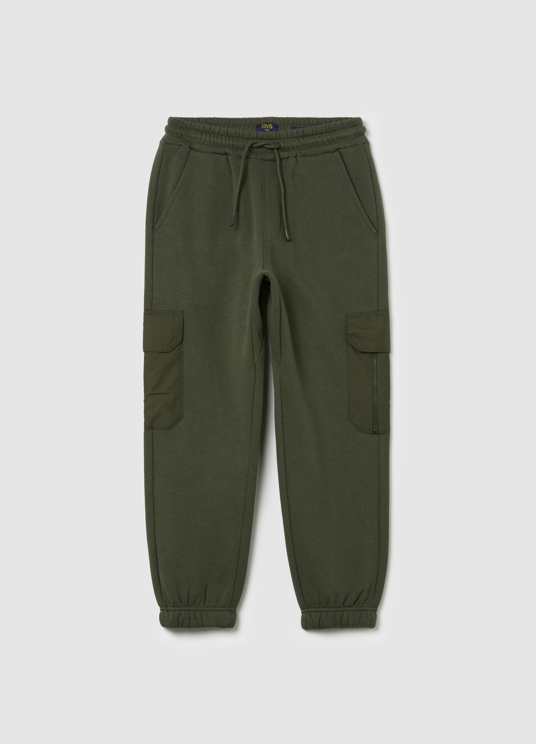 Joggers cargo in felpa con coulisse