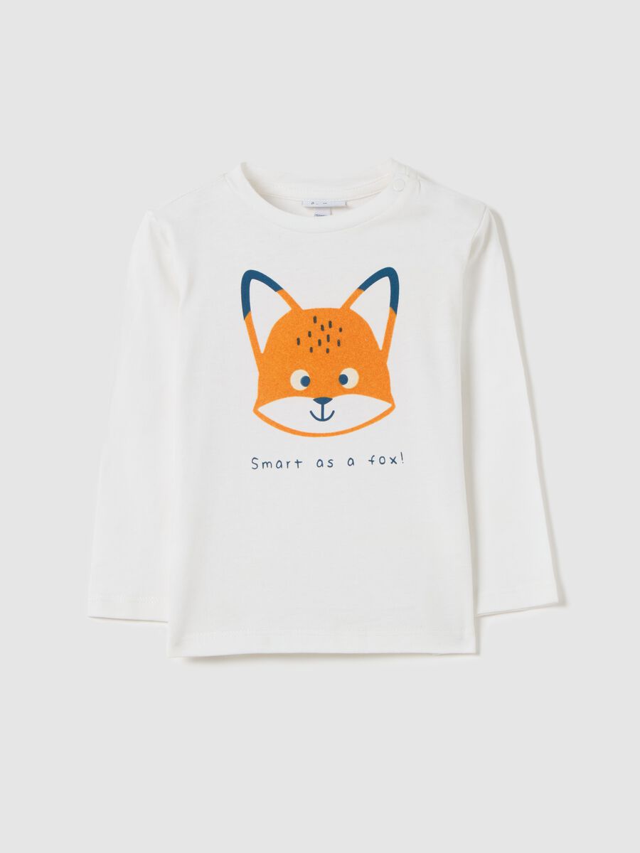 T-shirt in cotone bio "Smart as a fox!"_0