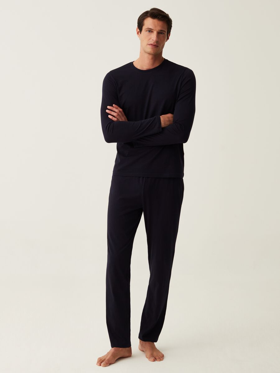 Full-length pyjamas with round neck_0