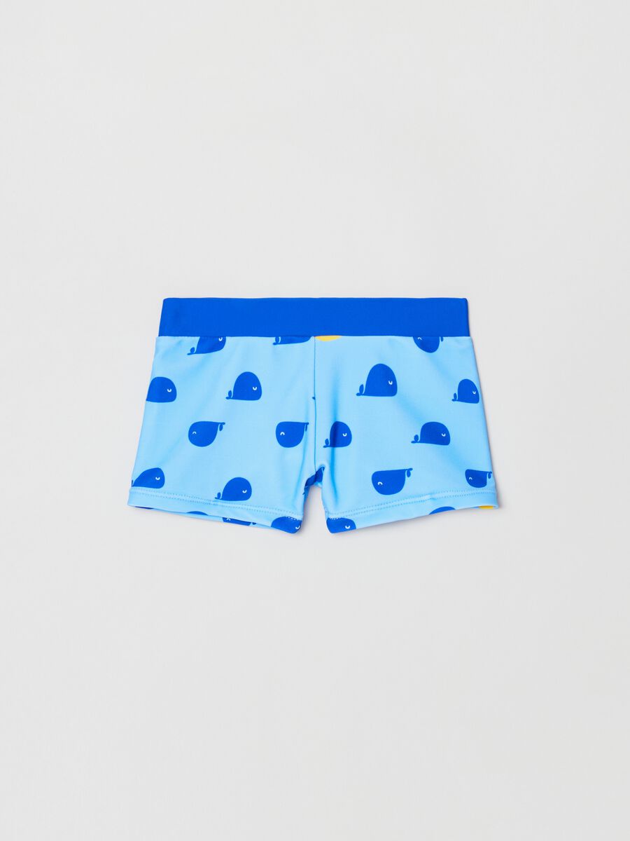 Swimming trunks with fish print_0