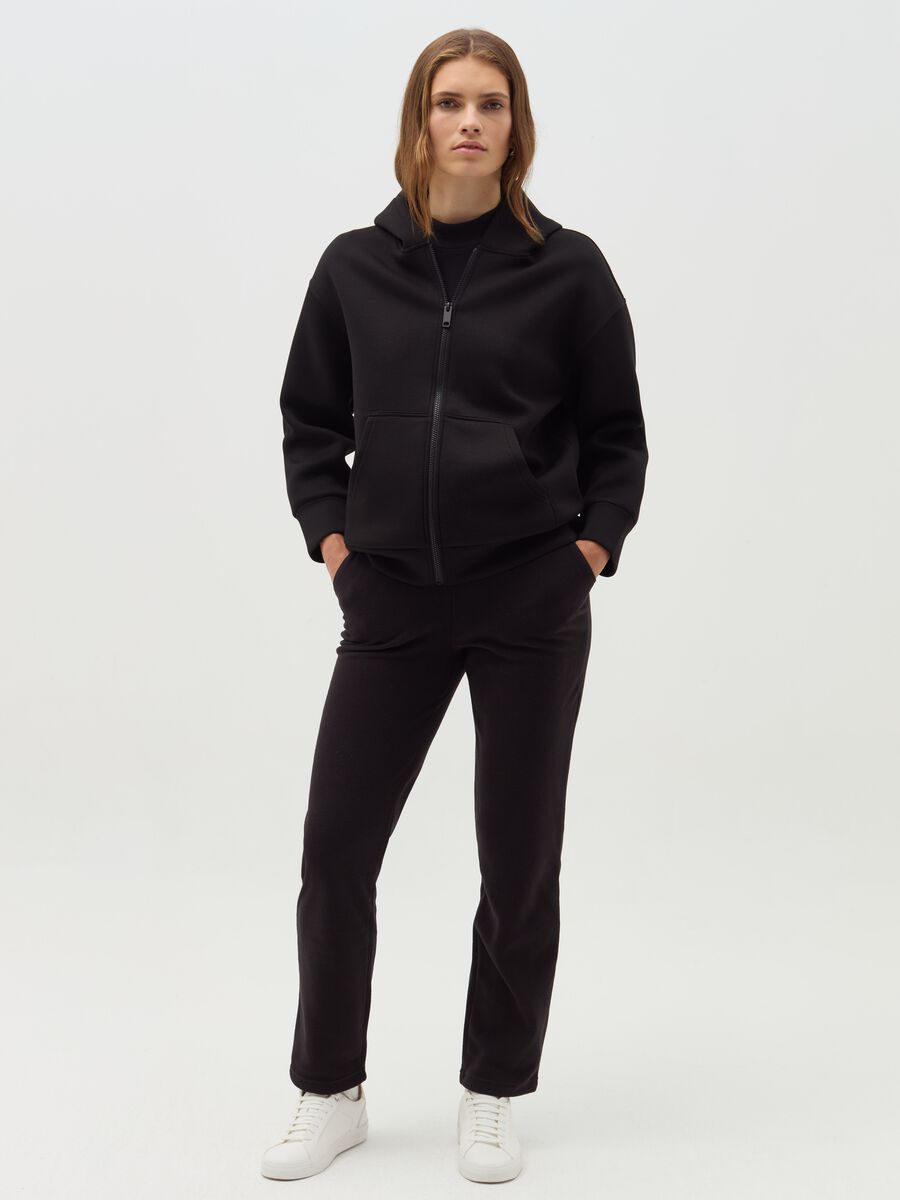 Slim-fit trousers in fleece_0