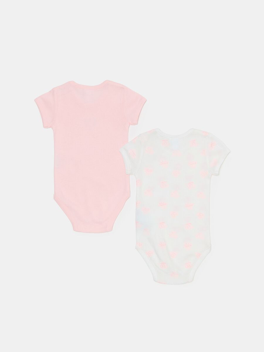 Two-pack bodysuits with short sleeves and Minnie Mouse print_1