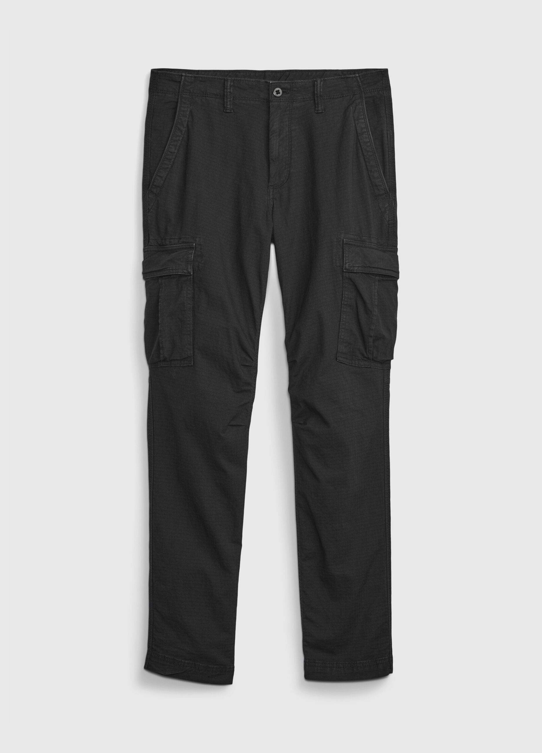 Cargo trousers with ripstop weave