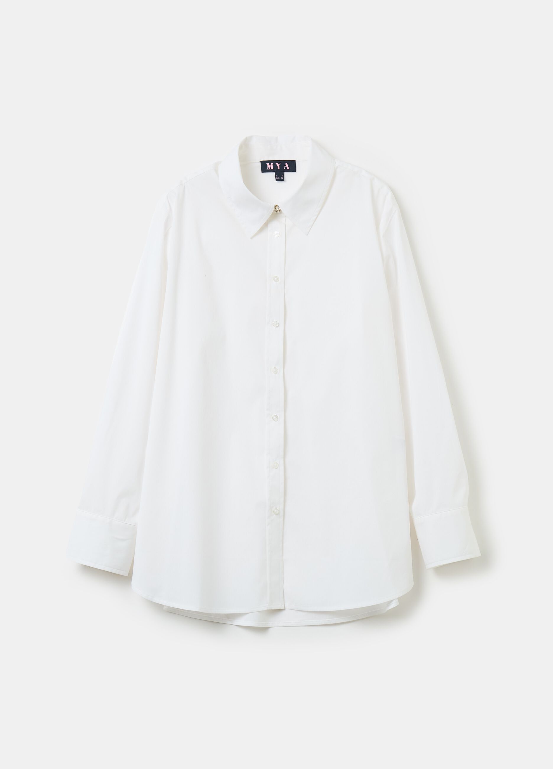 Curvy shirt in poplin