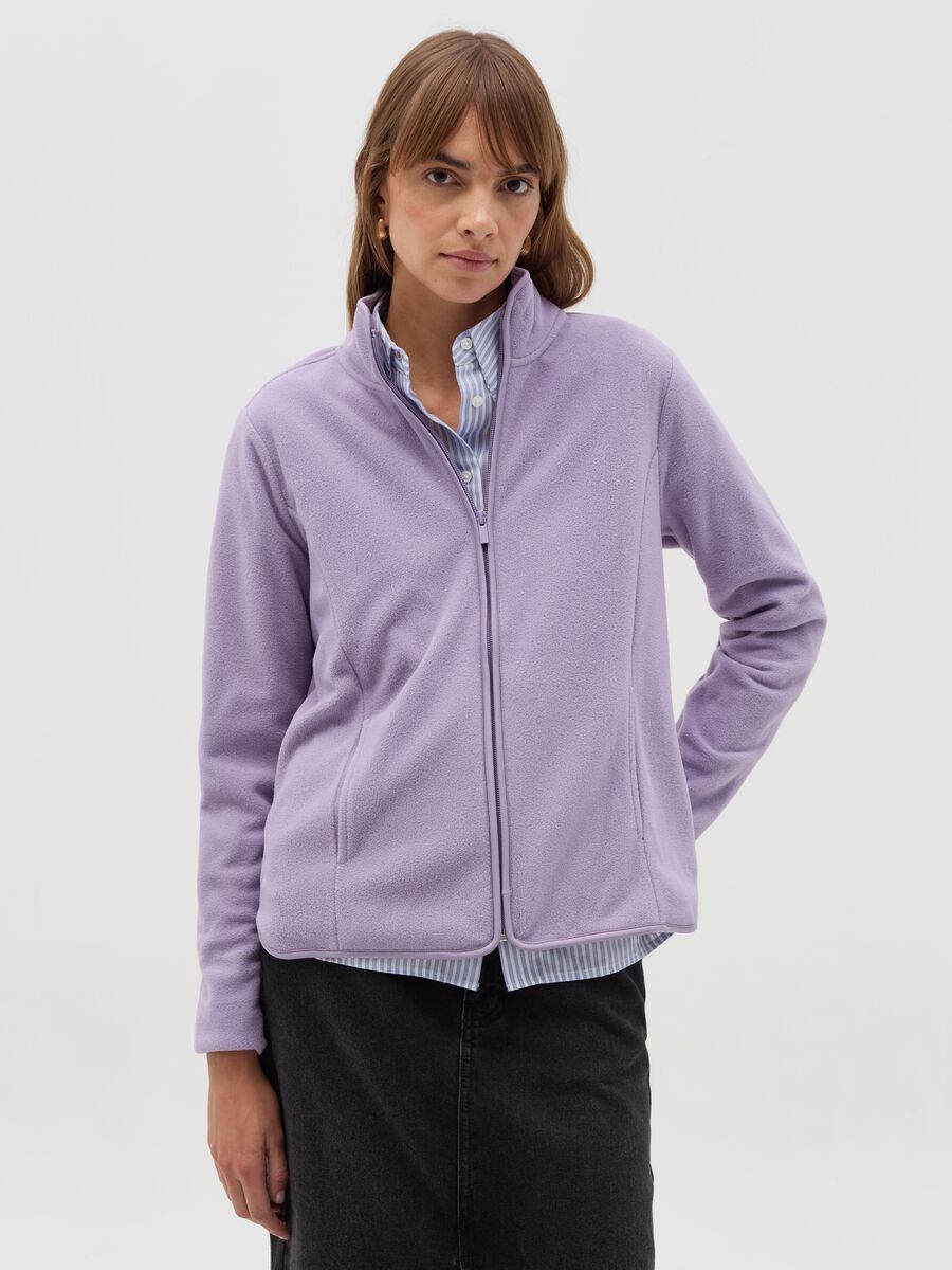 Full-zip in pile a collo alto_1