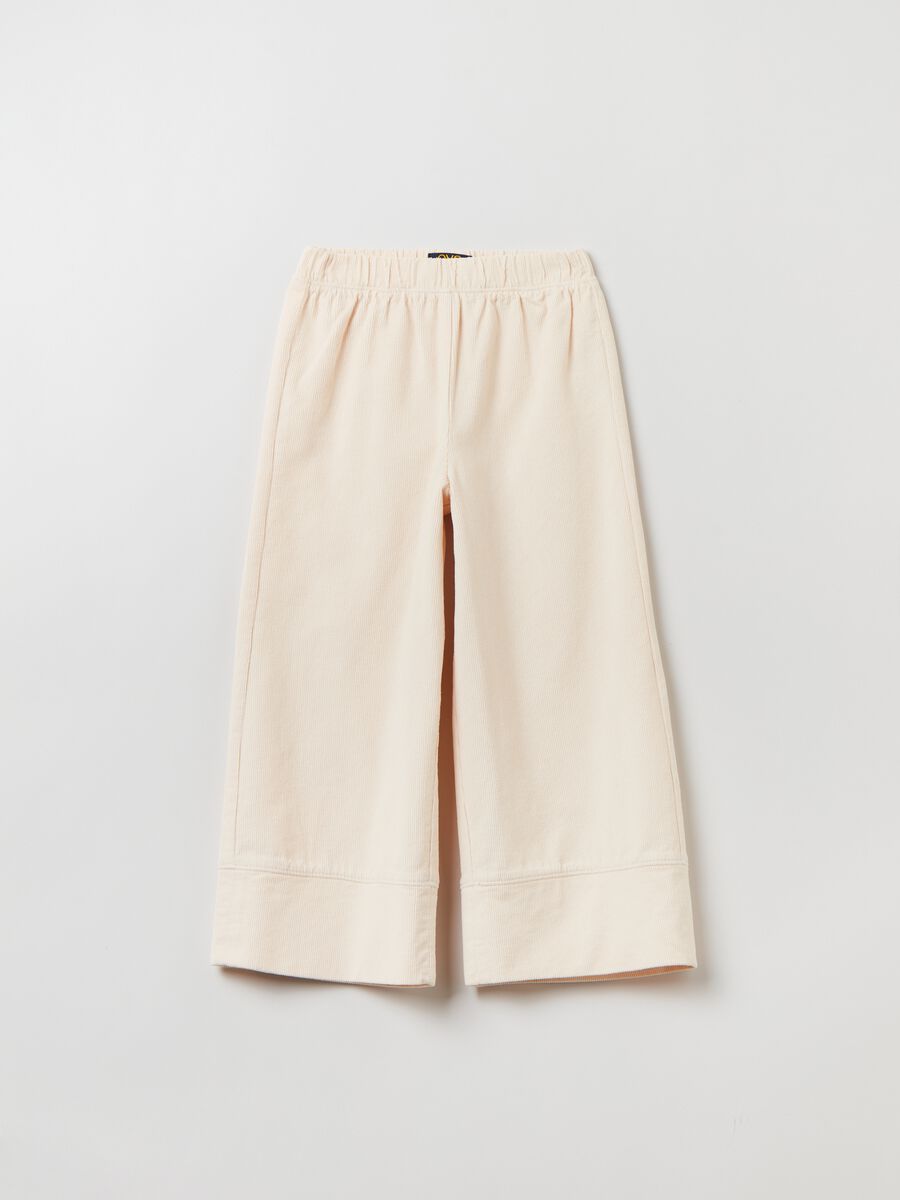 Wide-leg trousers in corduroy_0