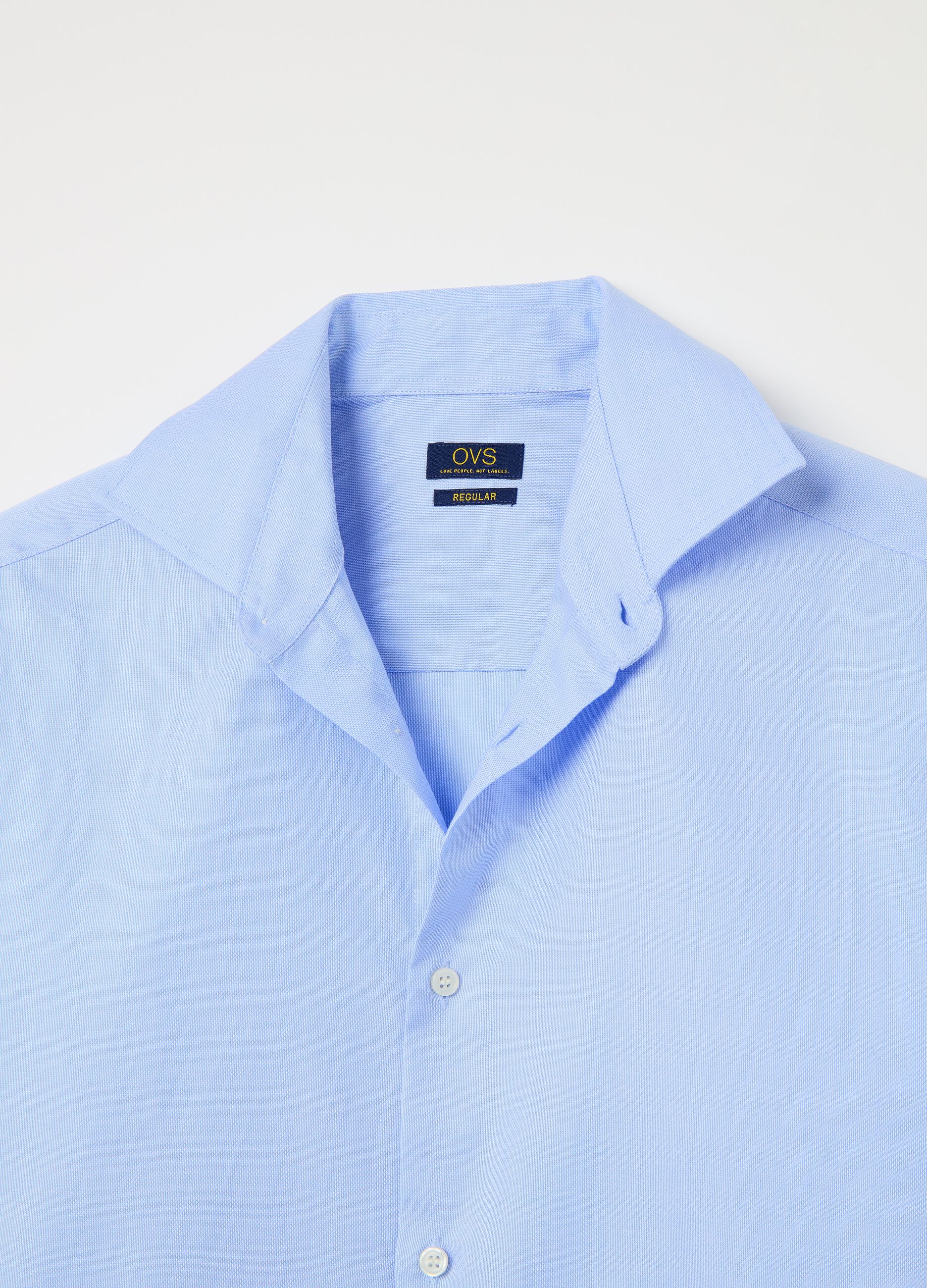 Regular-fit easy-iron shirt in Oxford cotton