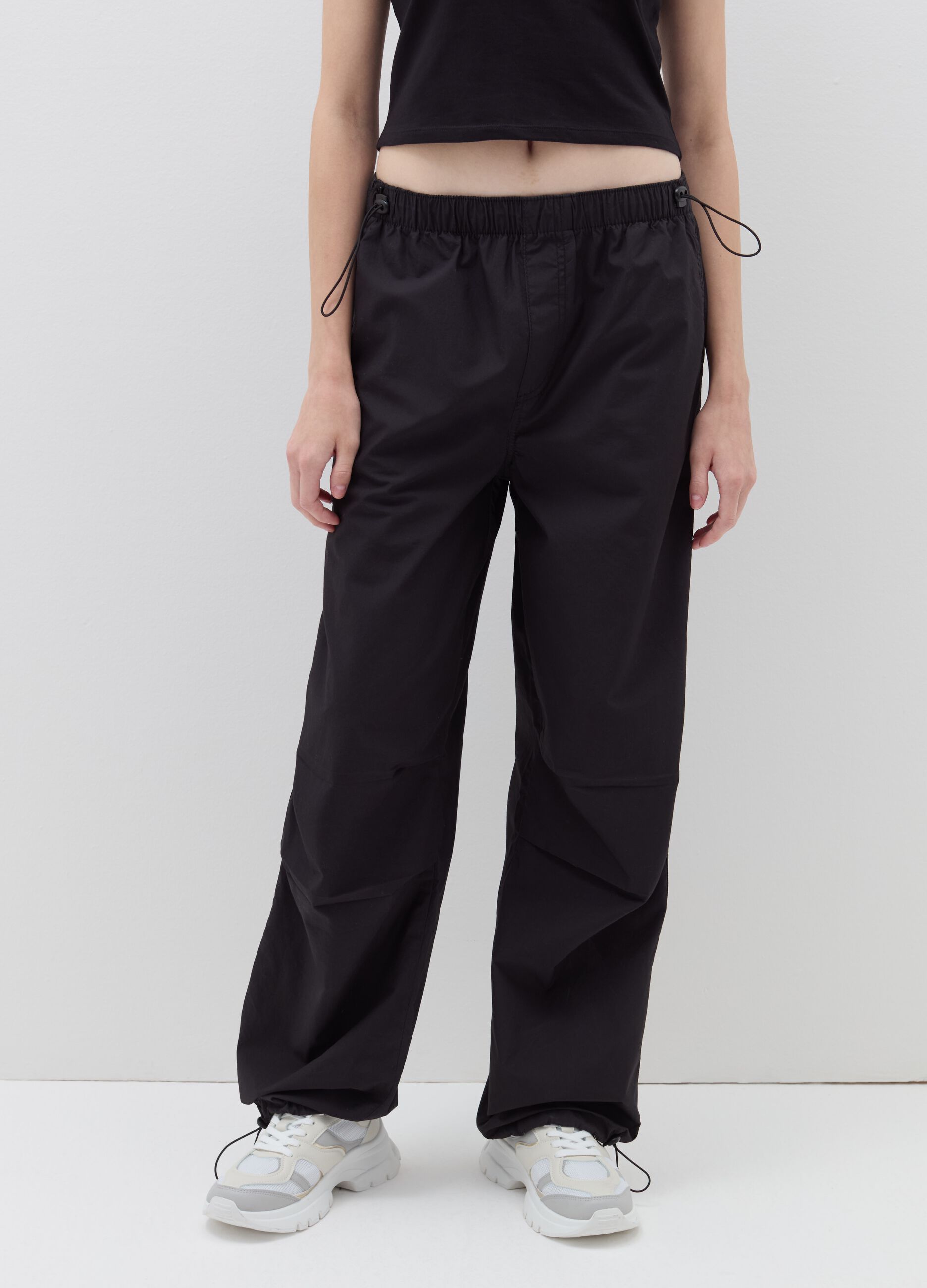 Cotton parachute trousers