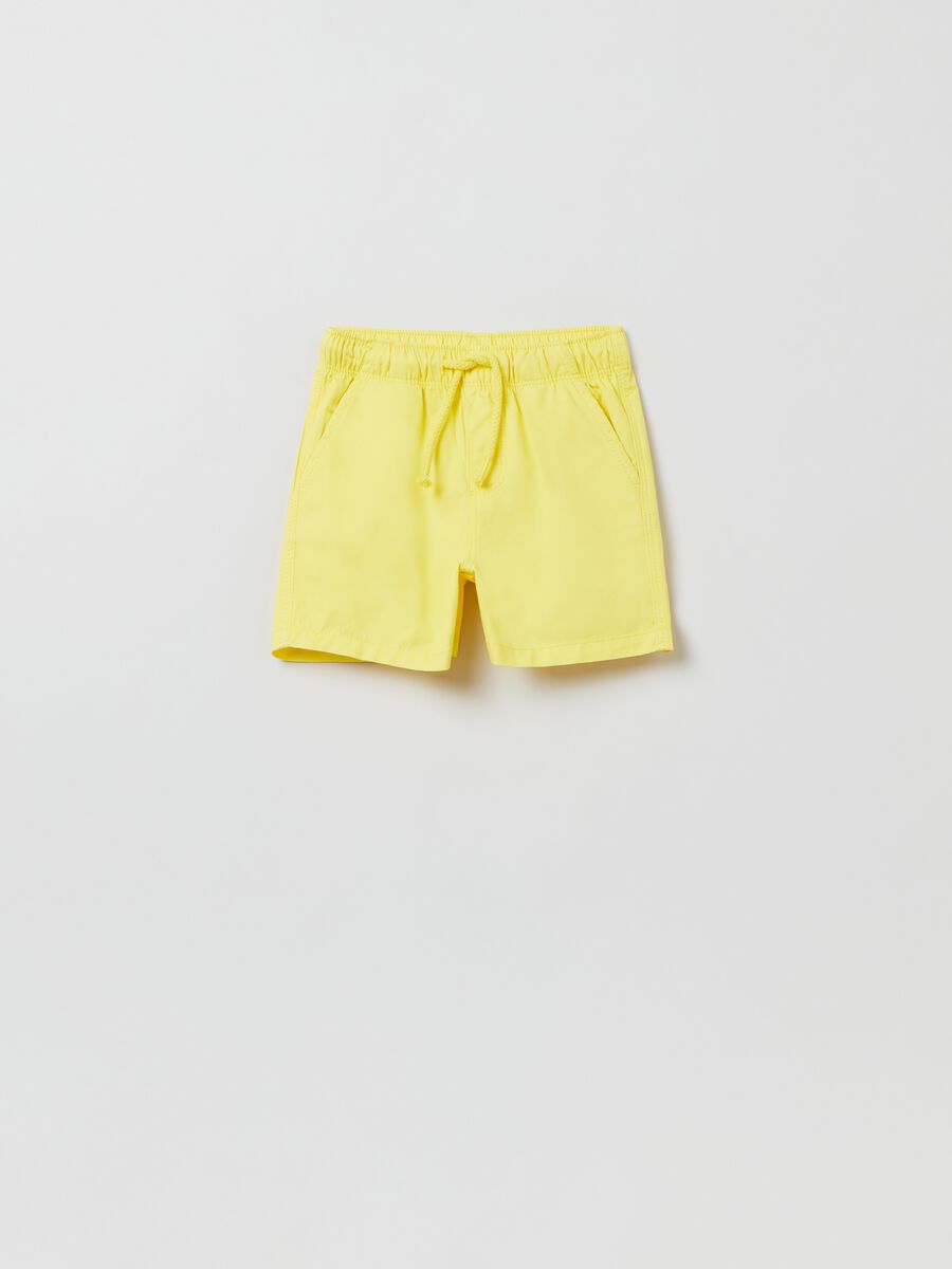 Twill shorts with drawstring_0