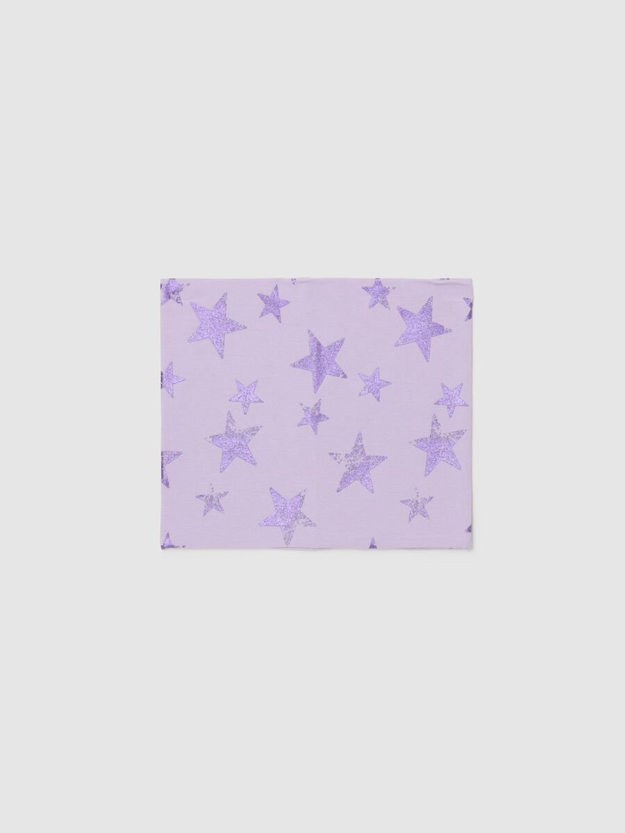 Jersey neck warmer with stars print_0