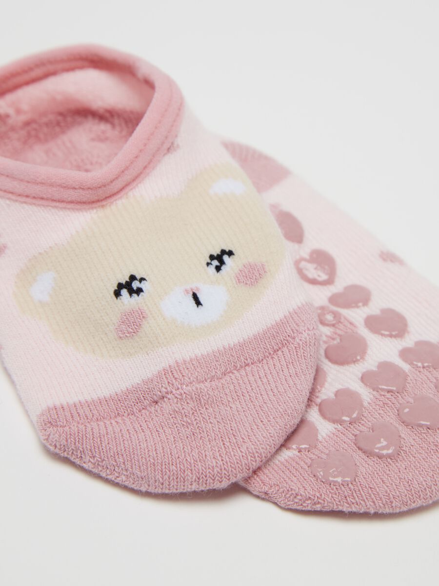 Slipper socks with teddy bear design_2