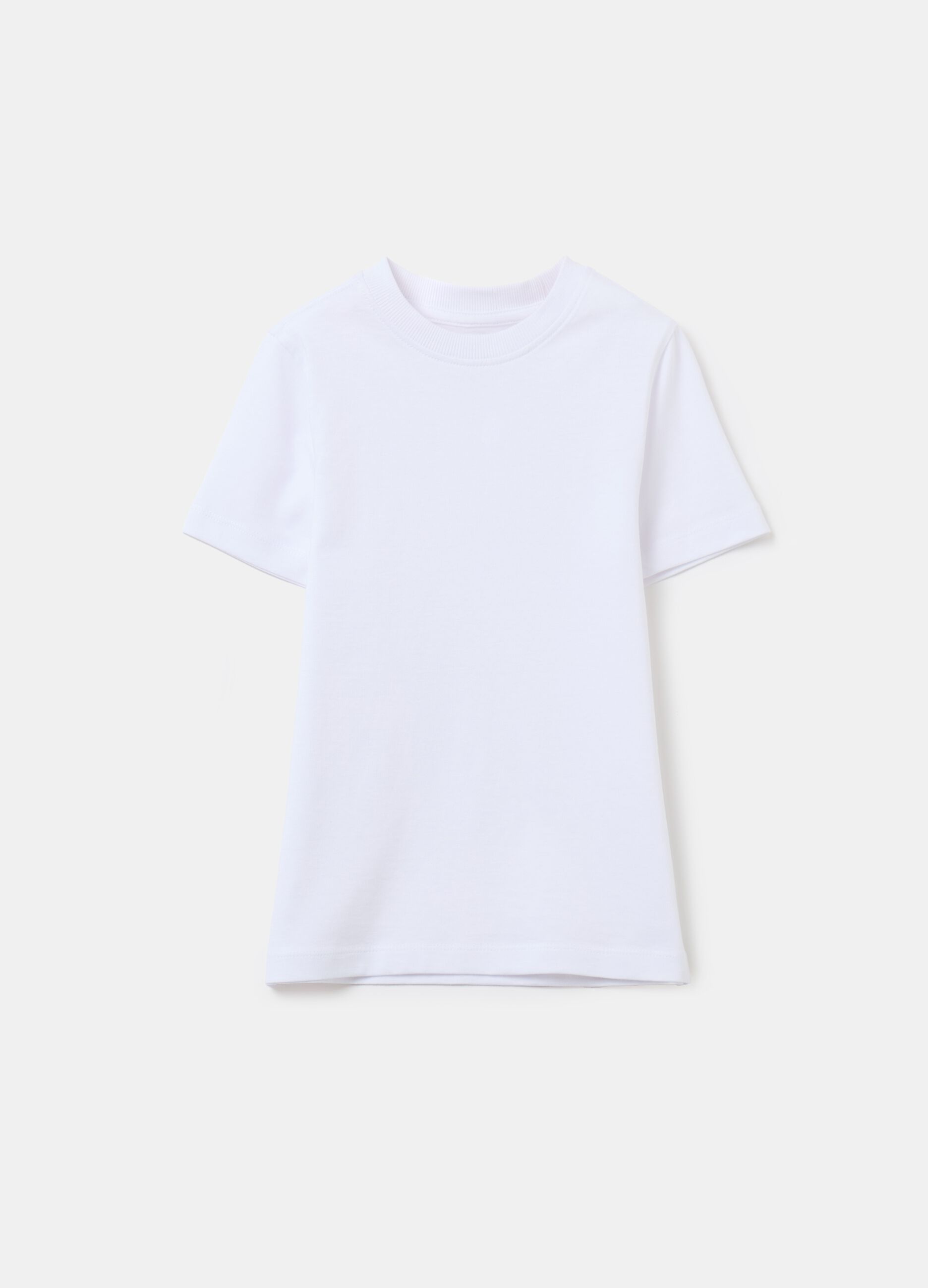 Solid colour T-shirt in organic cotton