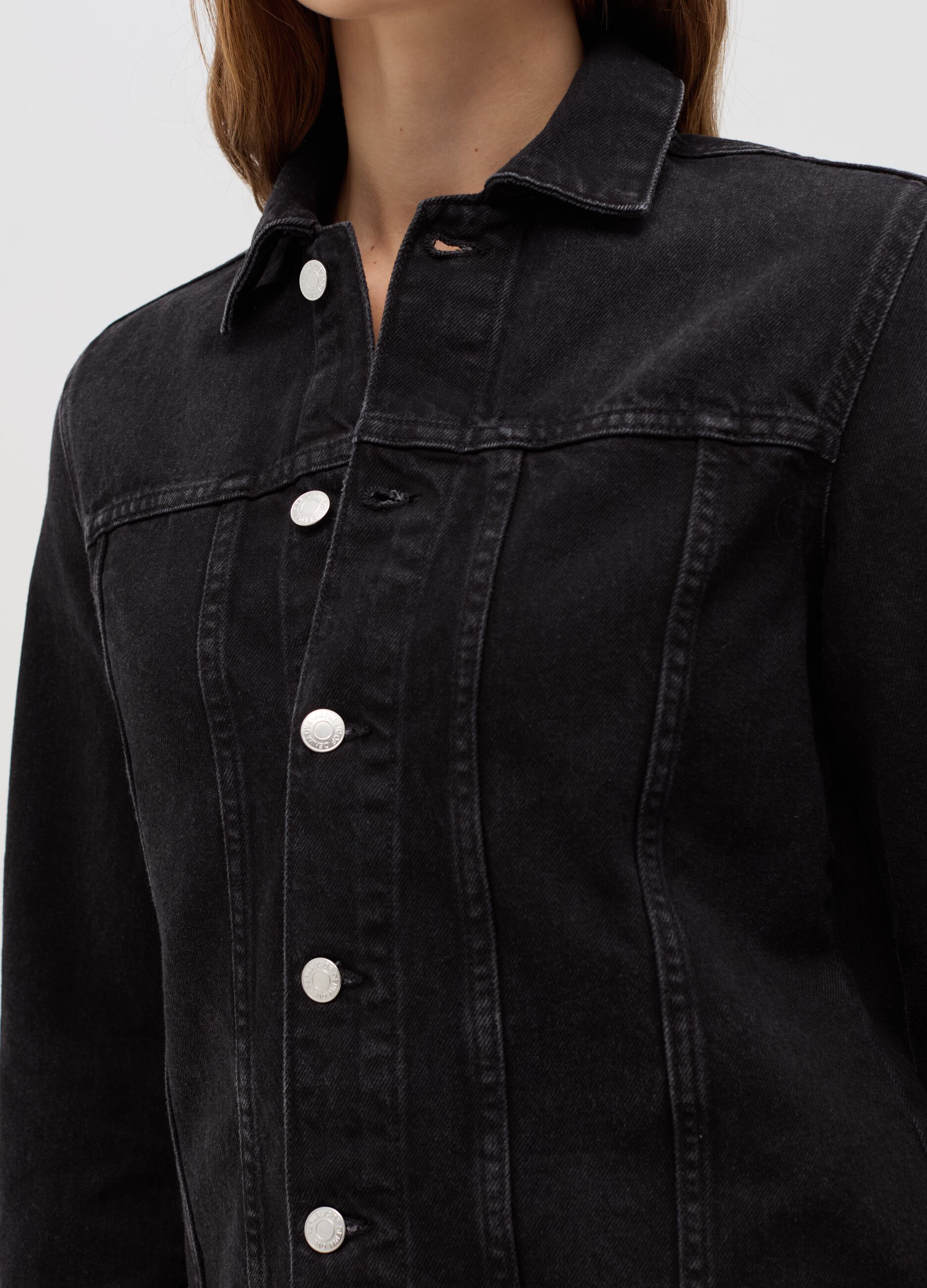 Regular-fit short jacket in denim