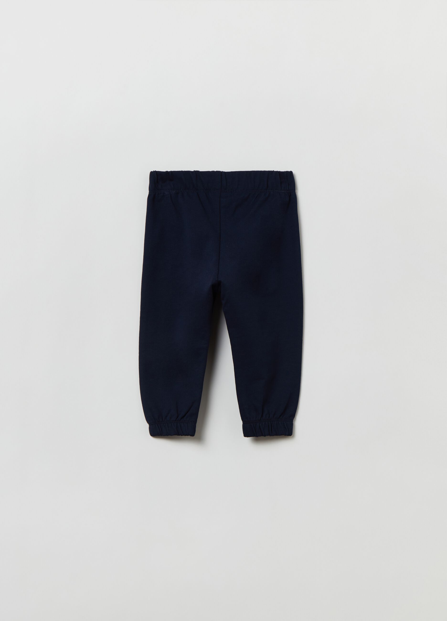 Fleece joggers with elasticated edging