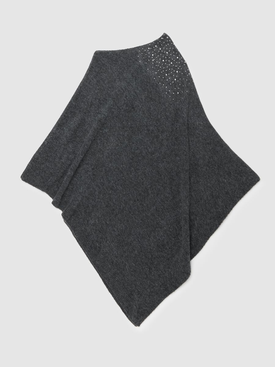 Poncho with diamantés_0