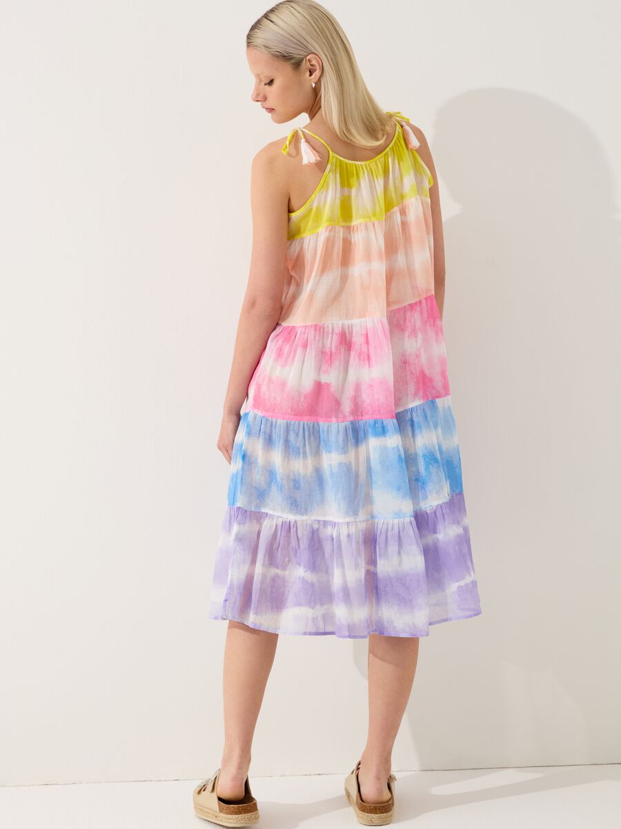 Tie-dye tiered beach cover-up dress_2