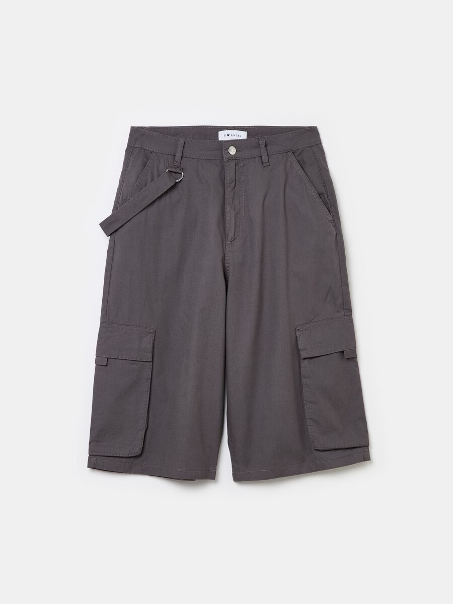 Cotton cargo Bermuda shorts_4