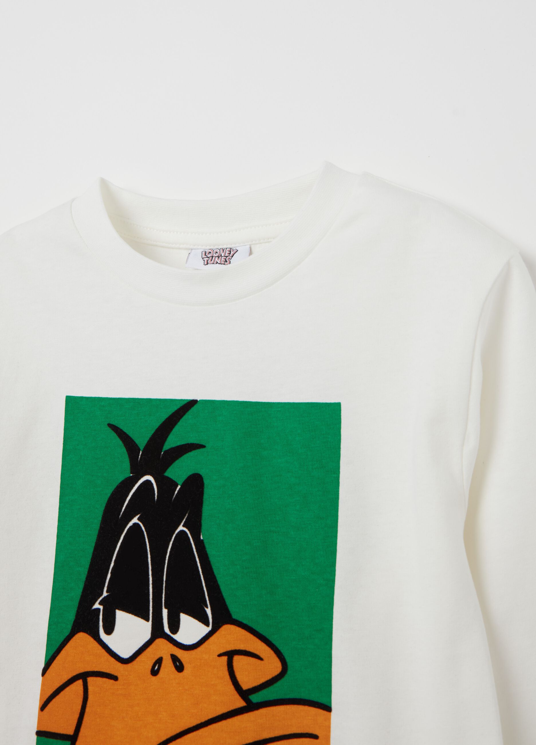 Long-sleeved T-shirt with Daffy Duck print