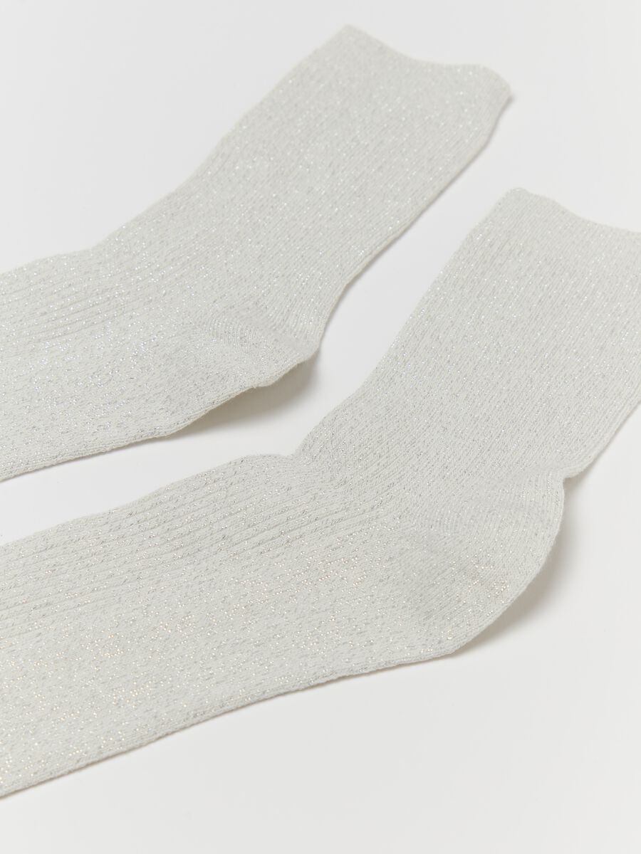 Three-pair pack stretch socks with lurex_1