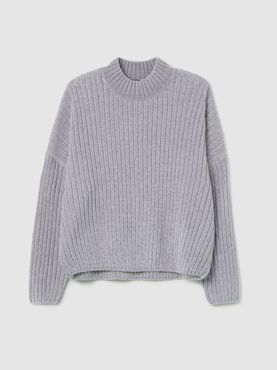 Chenille pullover with mock neck_4